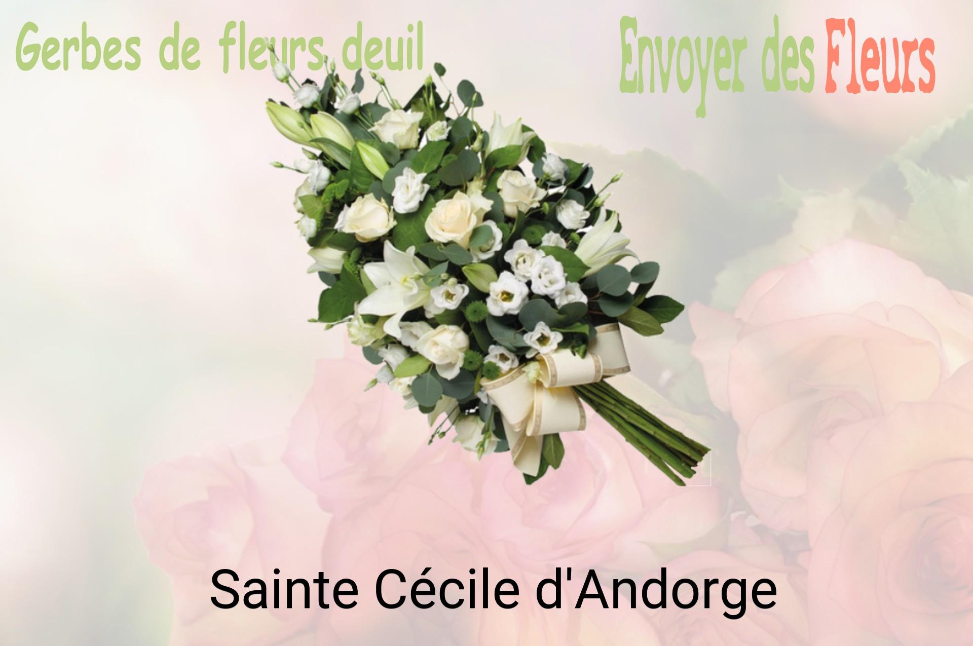 Gerbe de fleurs de deuil livrée à Sainte-Cécile-d'Andorge